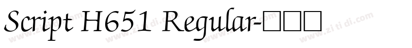 Script H651 Regular字体转换